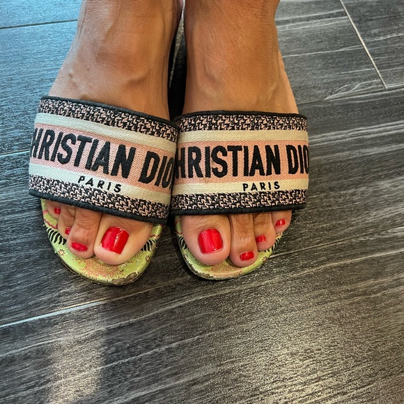 Christian Dior Dway Embroided Slides - Picture 2 of 9